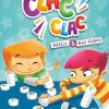Jeu d'ambiance Clac clac Gigamic avec pions blancs colorés et dé pour enfants 4-8 ans
