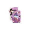 Jeu de 7 familles Les Loufoques, cartes violettes avec animaux anthropomorphes illustrés.