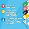 Instructions du jeu Crack List La récré avec cartes colorées vert, rose, noir, jaune, bleu