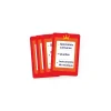 Jeu de cartes Crack List, cartes rouges avec texte blanc listant critères de jeu.