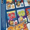 Boîte du jeu de cartes Duck and Cover avec chiffres colorés et canards pirates dessinés.
