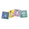 Cartes colorées jeu de logique Mix et Match Les Loufoques, animaux habillés et accessoires.