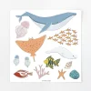 Magnets Ferflex Sous l'océan avec baleine bleue, raie, poissons colorés et étoiles de mer