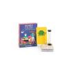 Boîte jeu de mimes Les Loufoques Moulin Roty, cartes colorées, sablier transparent.