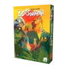 Boîte jeu Botswana avec illustrations d'animaux africains colorés et soleil orange.
