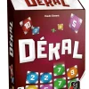 Boîte du jeu de société Dékal rouge avec chiffres colorés et logo Gigamic.