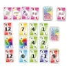 Cartes du jeu Skyjo Action avec chiffres colorés et cartes d'action roses.