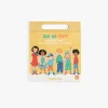 Boîte de jeu magnétique Qui es-tu ? avec six enfants dessinés colorés, fond jaune.