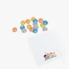 Jetons magnétiques ronds colorés avec animaux, boîte blanche jeu Sudokid