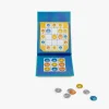 Jeu magnétique Sudokid ouvert avec grille jaune et jetons colorés animaux Moulin Roty