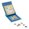 Jeu magnétique Sudokid avec plateau bleu et jetons ronds illustrés d'animaux colorés