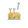 Jouet Pop up en bois Trois petits lapins - Moulin Roty