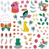 Papier autocollant Kit Créatif Galets à Décorer Janod avec animaux colorés et fleurs