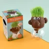 Kit créatif Mr Green Radis et Capucine, tête marron avec yeux mobiles et herbe verte poussant dessus.