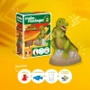 Kit créatif Tyrannosaure Mako Moulages avec dinosaure vert à peindre en plâtre.