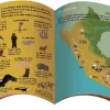 Double page illustrée du kit créatif montrant la faune du Pérou et une carte colorée des chapeaux régionaux.