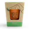 Boîte kraft avec pot orange et texte Basilic Instinct, kit basilic à semer.