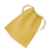 Petit sac en tissu jaune avec cordons de serrage, accessoire lampe sonore Janod