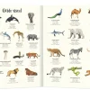 Double page illustrée de l'anthologie avec dessins d’animaux et textes descriptifs.