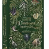 Livre vert foncé avec illustrations dorées et dinosaures colorés, titre "L'anthologie illustrée des dinosaures incroyables" A