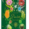 Couverture verte livre "L'anthologie insolite des plantes" avec fleurs et graines colorées.