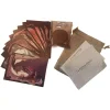 Cartes illustrées violettes, sachet en toile, petites graines, feuilles « La pousse finale »