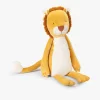 Lion Mamba Géant La Forêt DE Mawa peluche jaune et blanche avec crinière marron