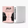 Page du livre à compléter Nous deux ! - Minus avec fond rose, visages noirs profil et graphique à remplir.