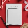 Feuille blanche KIMOMÖ avec cadre noir pour dessin, décorations rouges festives