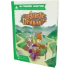 Couverture du jeu Ma première aventure En quête du dragon avec trois personnages sur un chemin vert.