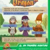 Illustration couverture Ma première aventure En quête du dragon, trois personnages colorés.