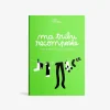 Couverture verte livre Ma tribu recomposée avec chaussettes suspendues en noir et blanc