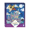Boîte Magic School peinture aquarelle Janod château violet et sorcière volante