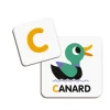 Cartes Magnéti'book avec lettre C orange et dessin canard vert et noir, Janod.