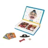 Coffret Magnéti'book Crazy faces garçon, magnets visages et accessoires colorés, cartes modèles.