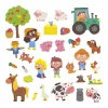 Personnages, animaux de ferme, tracteur vert et arbre pommier Magnéti'stories la Ferme Janod.