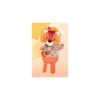 Marionnette Jack le lion orange en tissu avec guitare et chemise fleurie multicolore