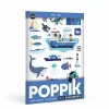 Mini poster + 26 stickers : La Mer - Bleu - Poppik