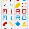 Grille blanche avec formes géométriques colorées rouges, bleues, jaunes et noires, jeu MIRO MIRO Gigamic.