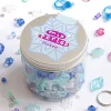 Pot transparent de perles Frozen bleues, roses et transparentes La Petite Epicerie