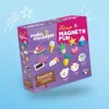 Boîte violette Mon atelier Magnet Fun avec magnets colorés fruits et objets