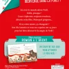 Dos du livre rouge avec texte de présentation et image illustrée d'animaux de la forêt
