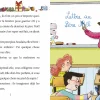 Illustration d'une maîtresse écrivant "Lettre au Père Noël" au tableau devant des enfants en classe colorée.