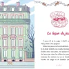 Illustration d'un immeuble parisien vert avec un chat marchant devant, texte "La leçon du jour" extrait du roman de l'avent N