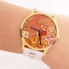 Montre Sixties Blanche Flower Power - eHo