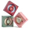 Montre Ticlock Purple Flash rouge avec bracelet rayé et packaging assorti rouge.