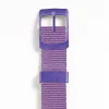 Boucle métallique violette et bracelet tissu tressé violet montre Ticlock Purple Flash