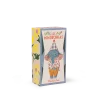 Boîte colorée Les Minouchkas avec illustration de Pablo l'éléphant en costume.