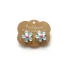 Paire de boucles d’oreille clip Fleurs Bleu - Ratatam
