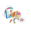 Licorne en pâte modelable blanche, crinière orange et rose, coffret Patarev Pocket.